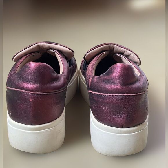 Frye Metallic Reddish/Purple Leather Upper Slip On Chunky Platform Shoes(37/6.5) - Picture 6 of 16